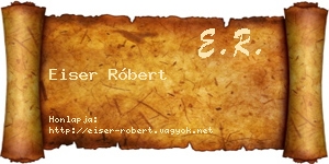Eiser Róbert névjegykártya